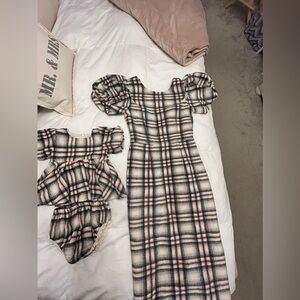 Ivy City Co. Matching Molly Plaid Christmas Dresses for mom and baby girl